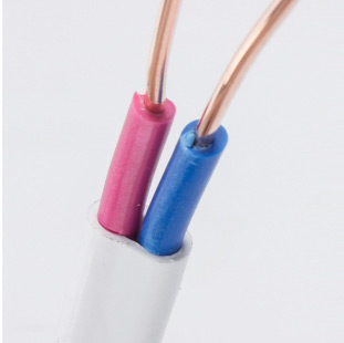 BVVB fixed layout with sheathed flat cable (BVVB, ZR-BVVB, NH-BVVB)